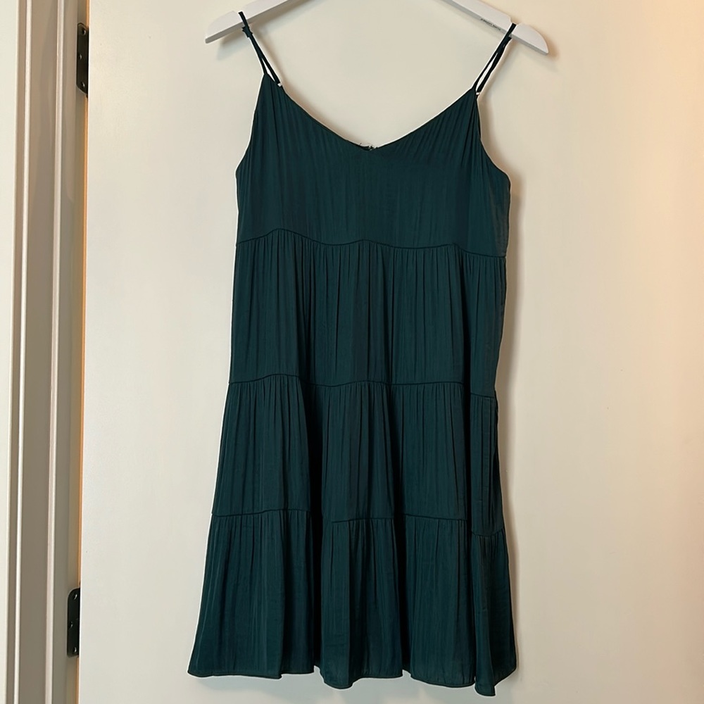 Satin tiered dress